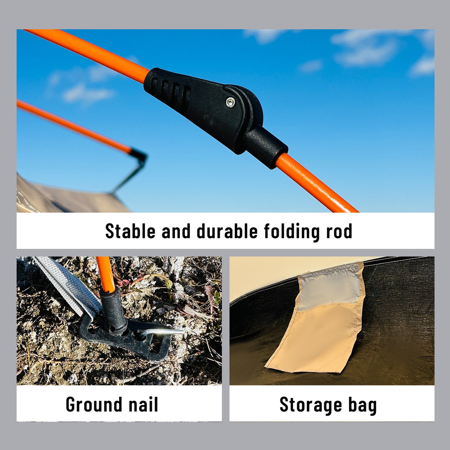 Outdoor Automatic Quick-opening Tent Automatic Rainproof Sunshine-proof Tent Fishing Beach Sunshine Shelter 4 person tents for camping Portable Fishing Hiking, mountaineering, hunting