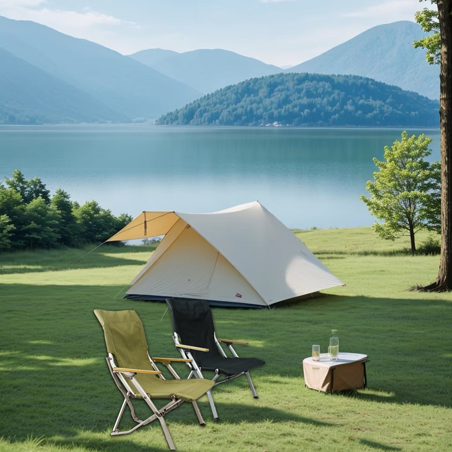 Camping chairs lawn chairs folding chairs for outside beach chair for outside, travel, picnics