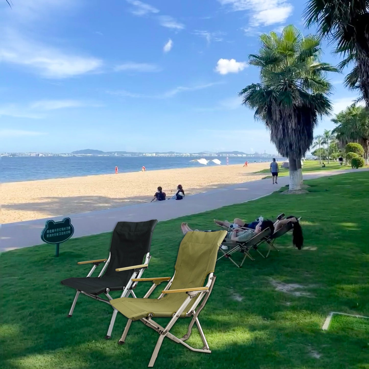Camping chairs lawn chairs folding chairs for outside beach chair for outside, travel, picnics
