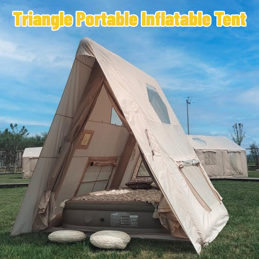Tent Free-to-Build Inflatable Tent 2-Person Outdoor Park Tent Double Rain-Proof Camping Triangle Portable Tent Outdoor Tent