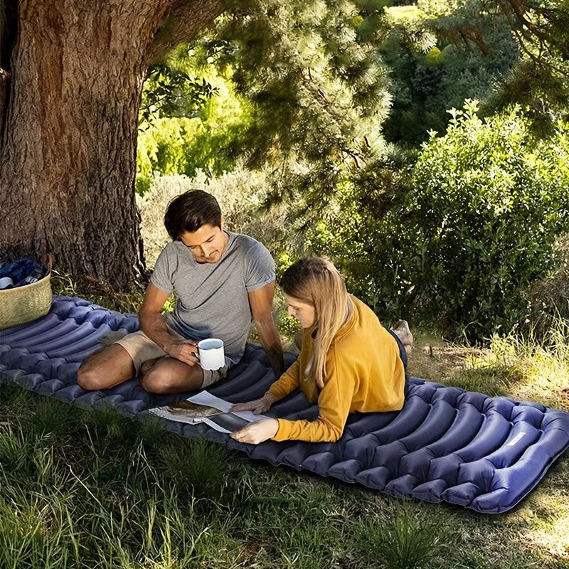Eco-Friendly Foot Pump Air Mattress | Portable Quick-Inflate Camping Bed with Non-Slip Surface, Lightweight & Waterproof for Outdoor Travel, Guest Bedding